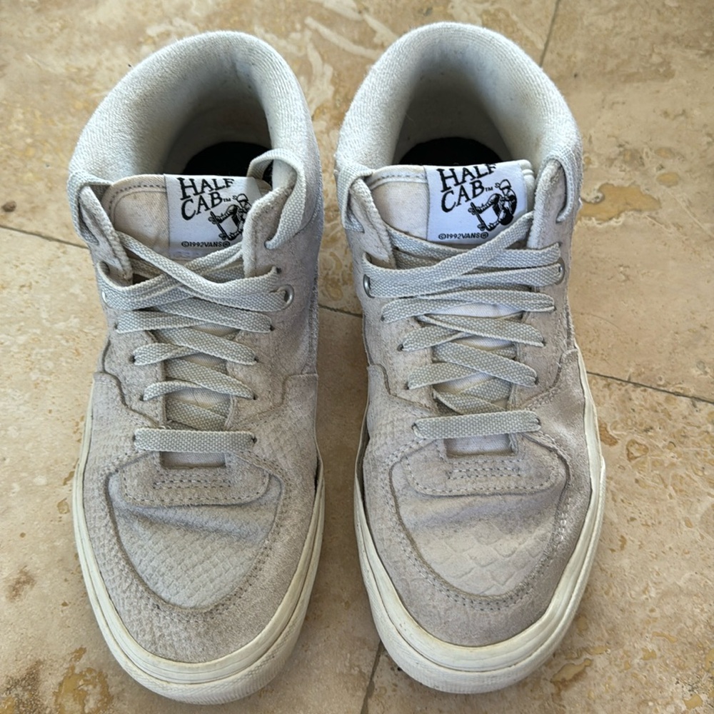 Vans Half Cab Mid Lace Up Gray Skate Shoes Women's 8 721454